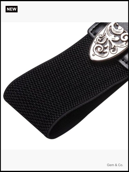 Vintage Western Adjustable Leather Belt with Double Buckle Chain main image 5